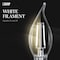 Feit Electric Feit White BA10 E12 (Candelabra) Filament LED Bulb Daylight 40 Watt Equivalence 2 pk BPCFC40950WFIL2 - alternate 4